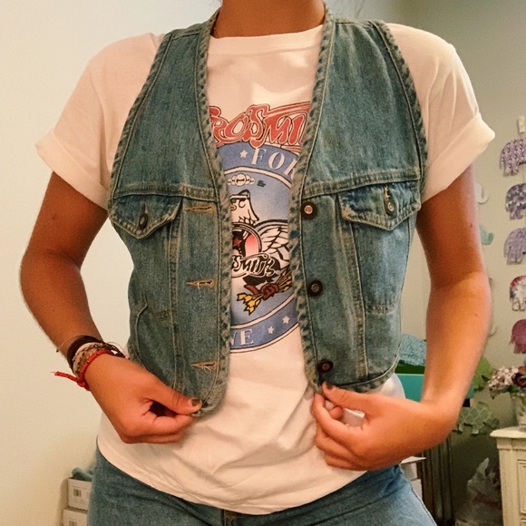 Tops | Express 9s Denim Vest | Poshmark